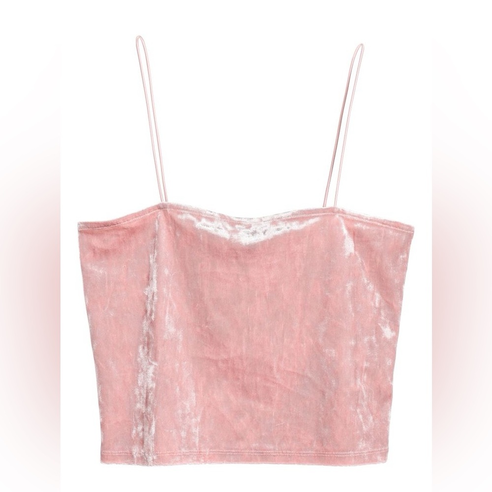 Crushed velvet strappy top